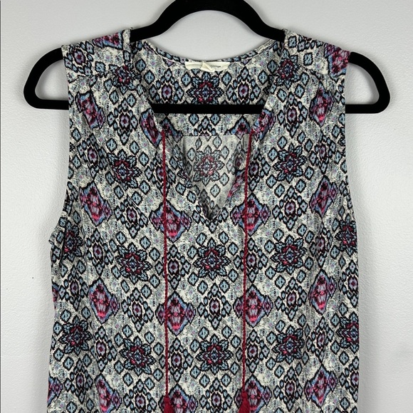 Beachlunchlounge Kayla Boho Sleeveless Tassel Dress Medium Antique Claret - Picture 4 of 13